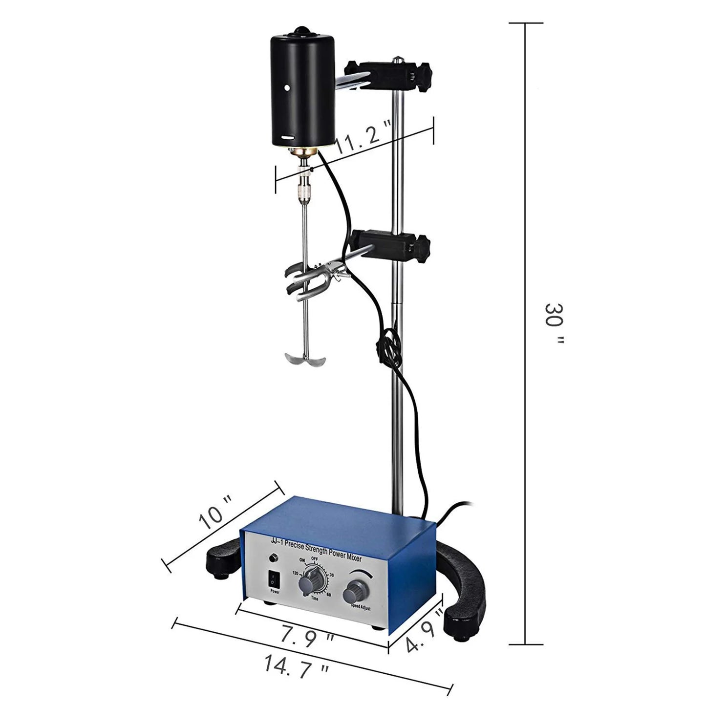 VEOVR 3000RPM Electric Overhead Stirrer Mixer Magnetic Agitador Vortex Blender Shaker for Medical Biological Chemical Laboratory