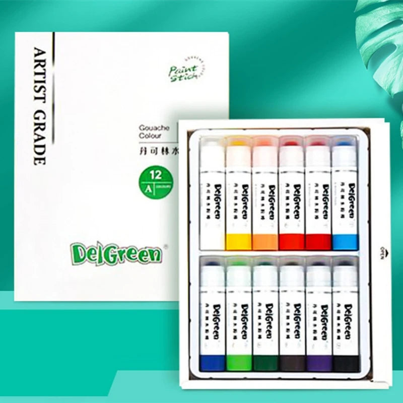 Borrence 12-Color Wax Crayon Set