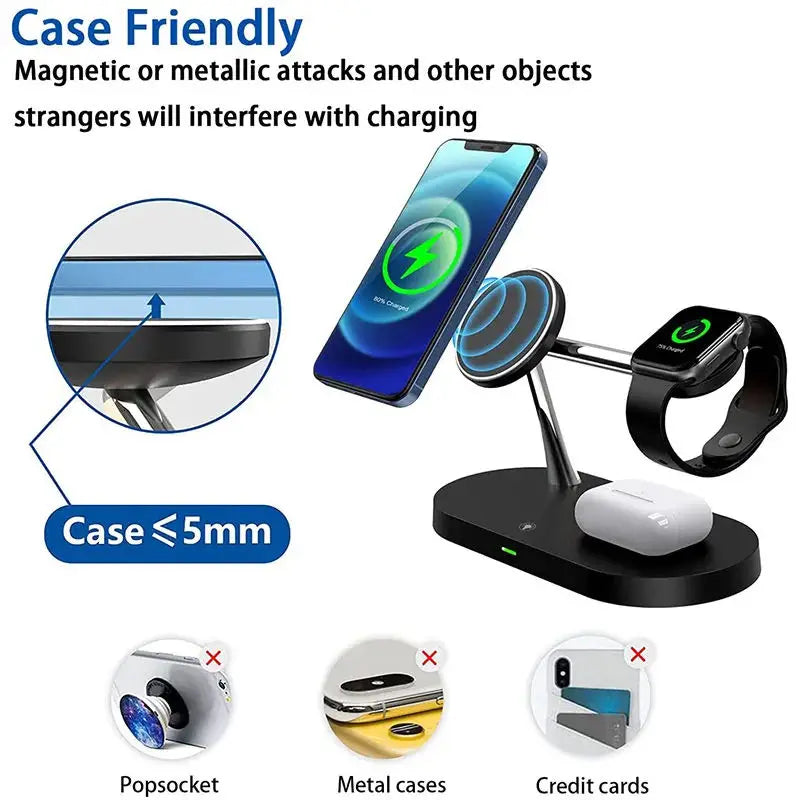 5-in-1 Magnetic Wireless Charging Station