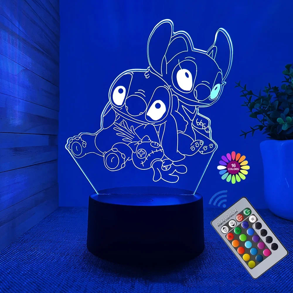 Stitch Glow 3D Illusion Lamp