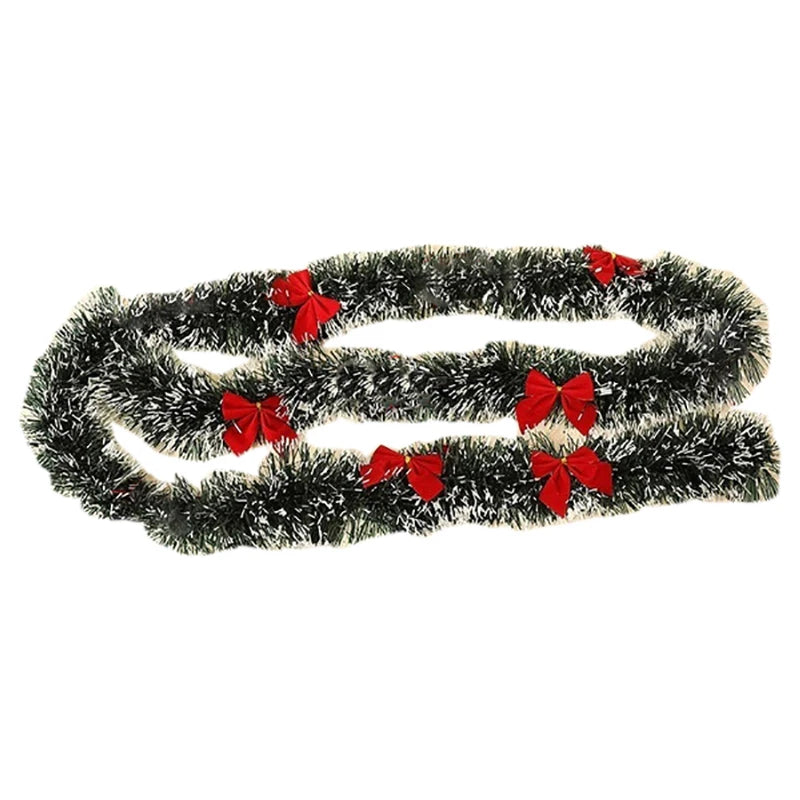 Christmas Ribbon Garland - Red Decoration for Bar Tops 2M