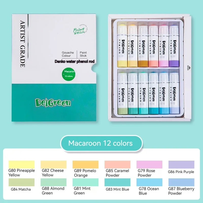 Borrence 12-Color Wax Crayon Set