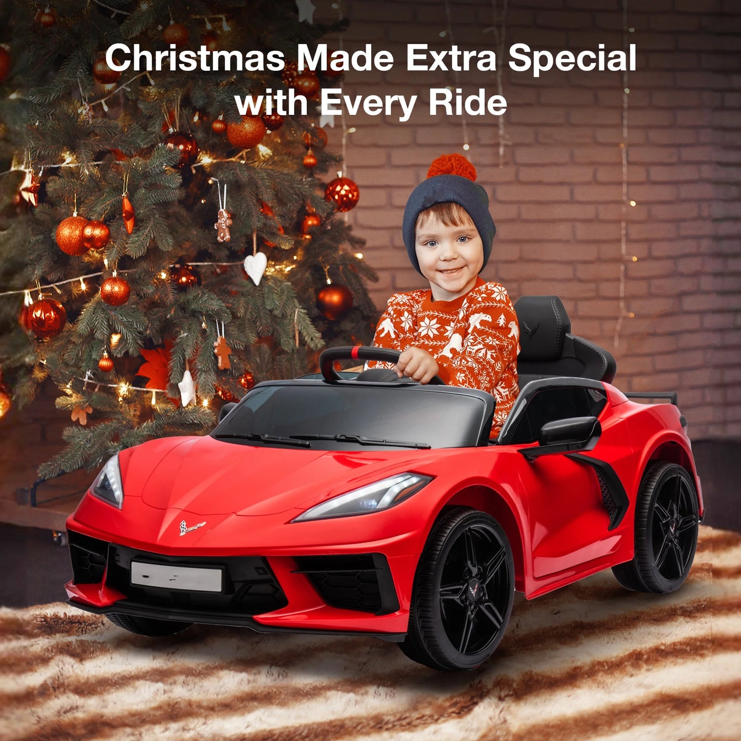 Chevrolet Corvette C8 Licensed Ride-On Electric Car for Kids