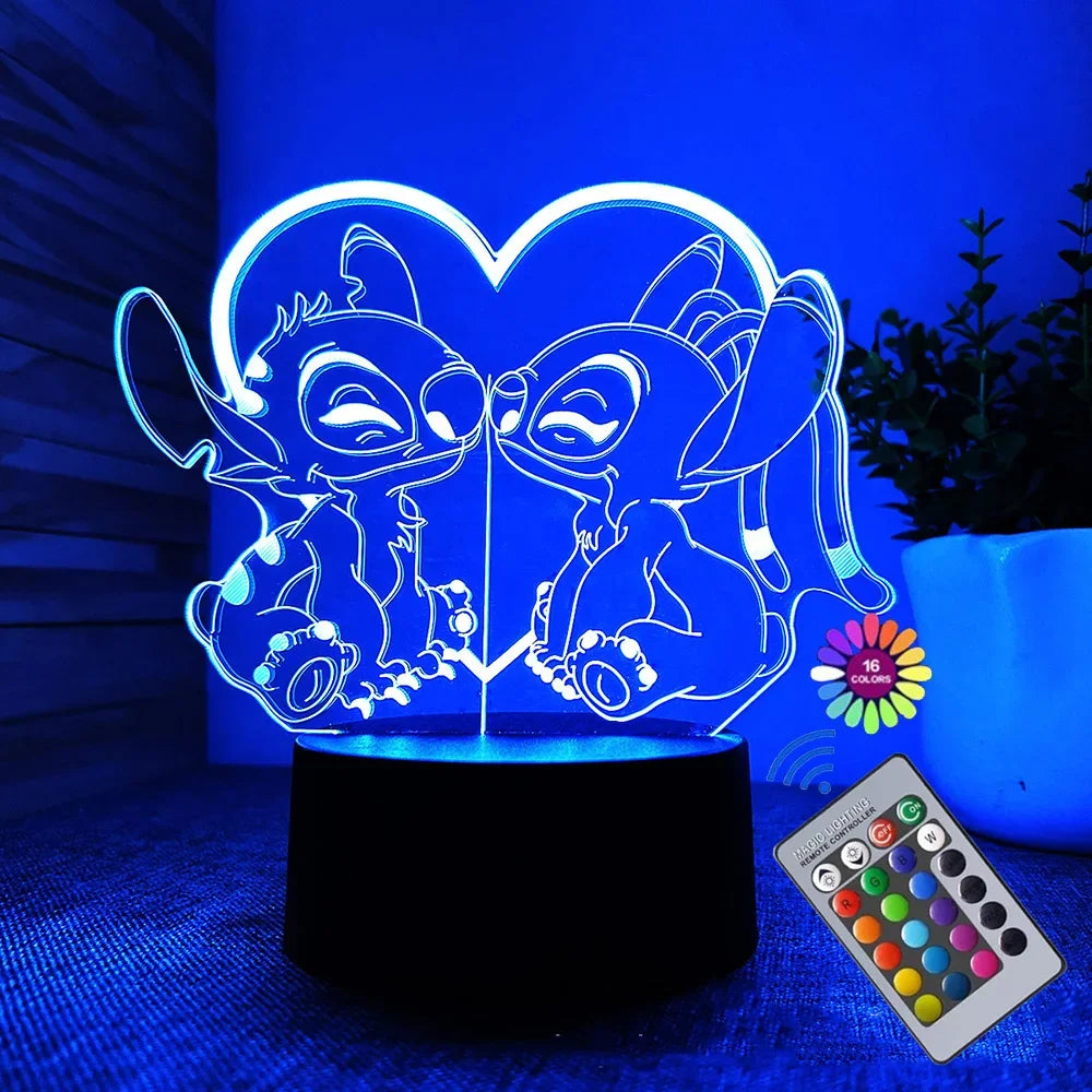 Stitch Glow 3D Illusion Lamp