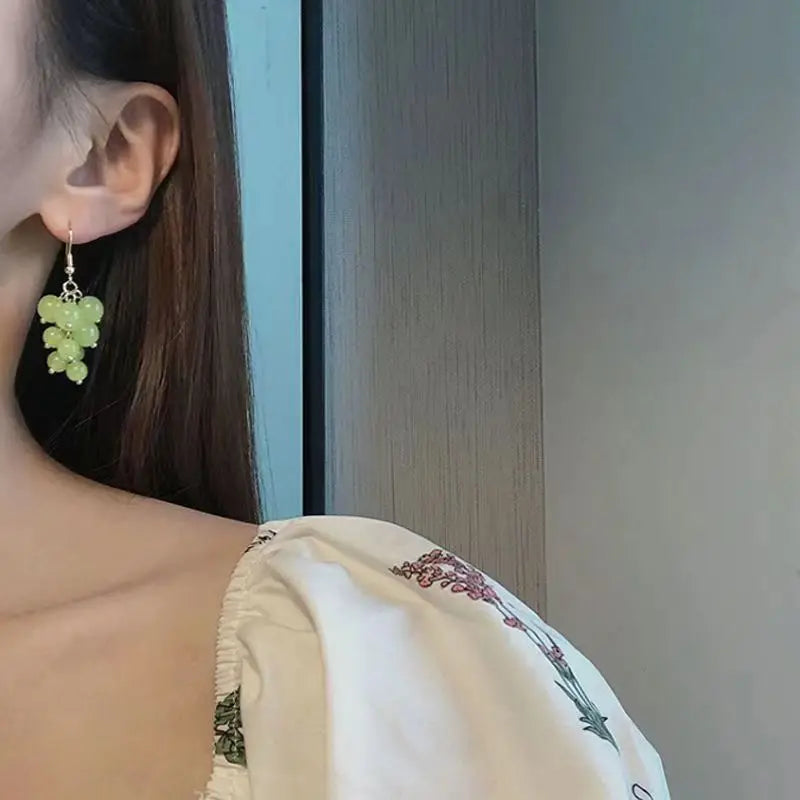 Plant-Shaped Drop Earrings