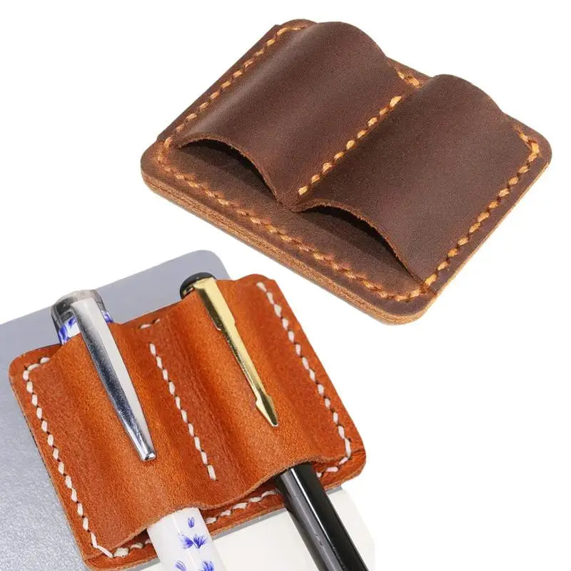 Leather Double Pen Clip