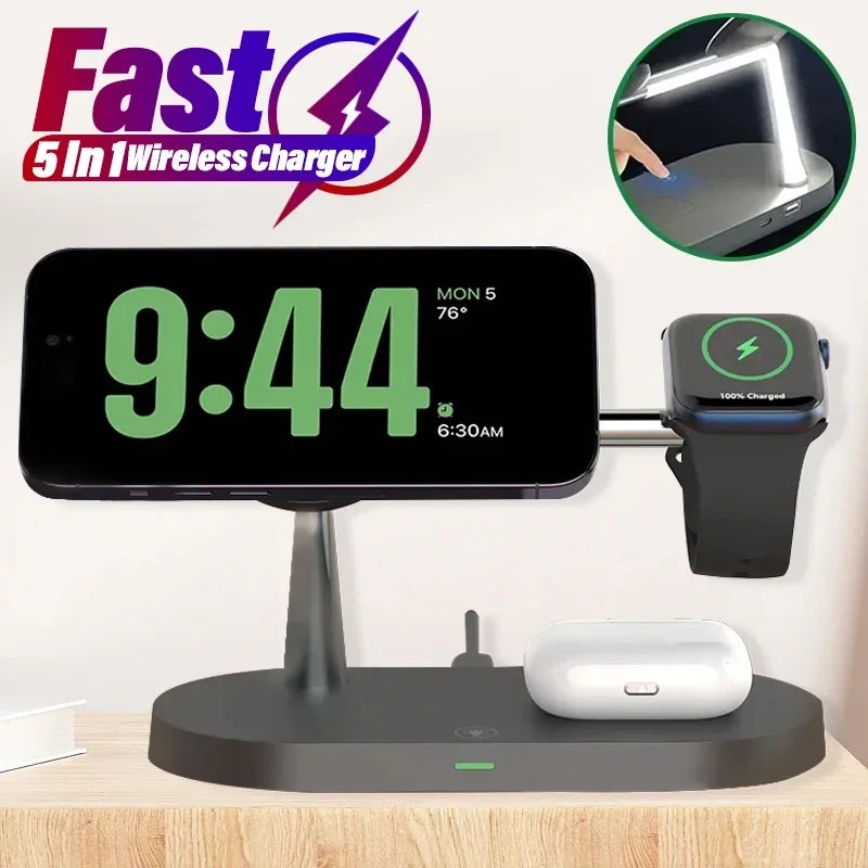 5-in-1 Magnetic Wireless Charging Station