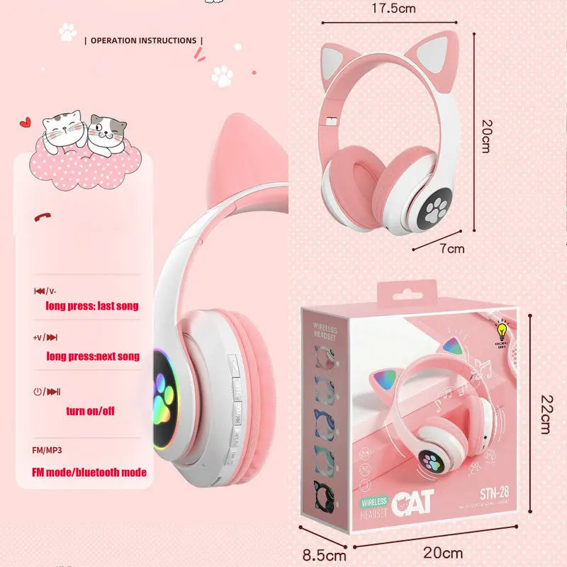 KGG Cat Ear Wireless Headphones