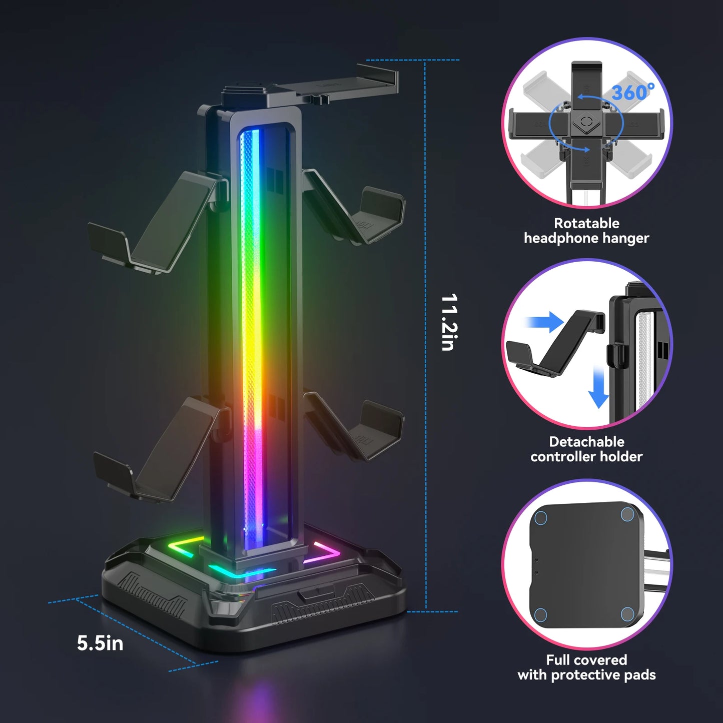 OIVO KDD-728 Headset Stand with Controller Holder