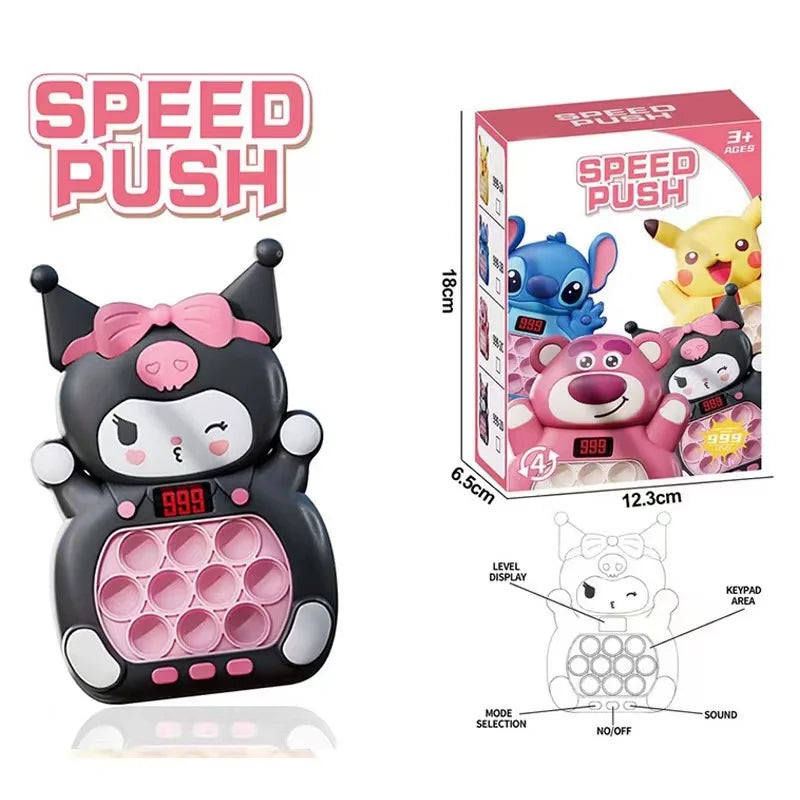 MINISO Kuromi Quick Push Game Pop Up Fidget Bubble Electronic Pop it Pro Game