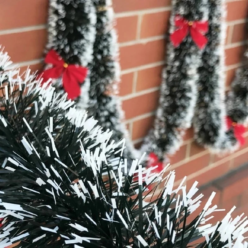 Christmas Ribbon Garland - Red Decoration for Bar Tops 2M