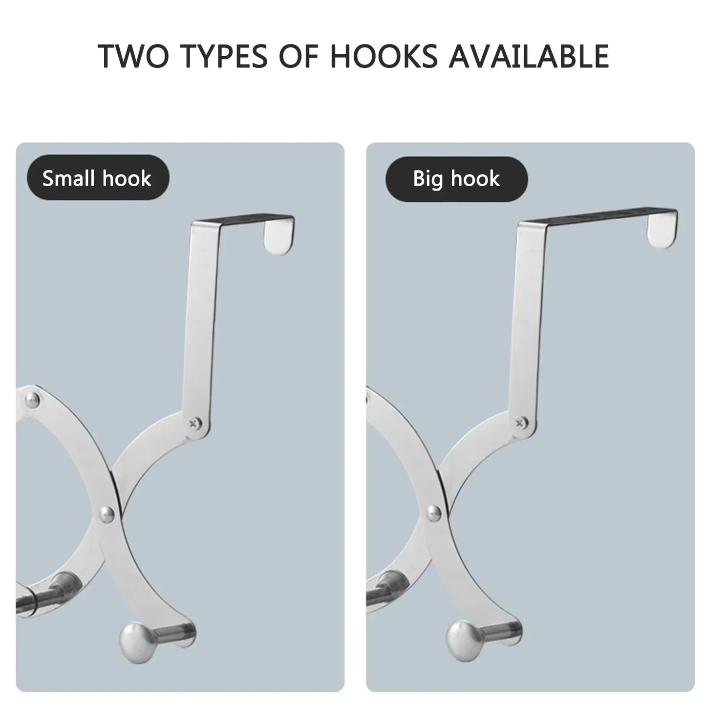 Retractable Stainless Steel Door Back Clothes Hanger