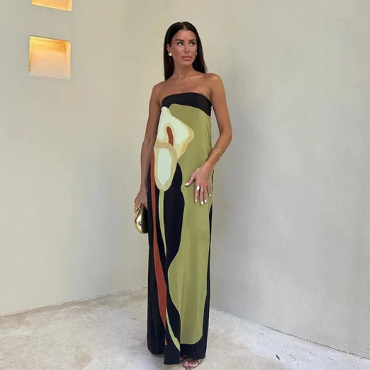 Sexy & Club Strapless Floor-Length Dress