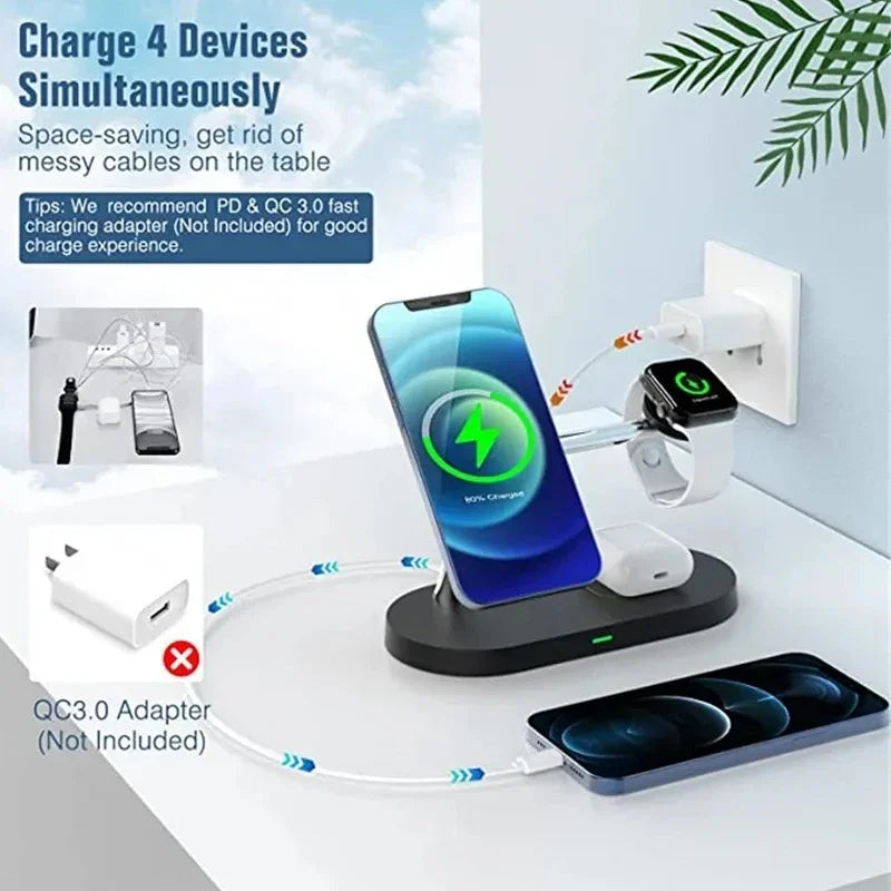 5-in-1 Magnetic Wireless Charging Station