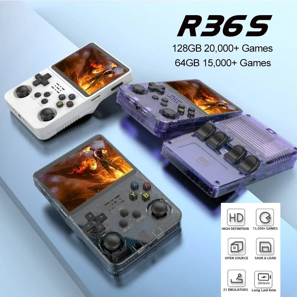 R36S Retro Handheld Video Game Console