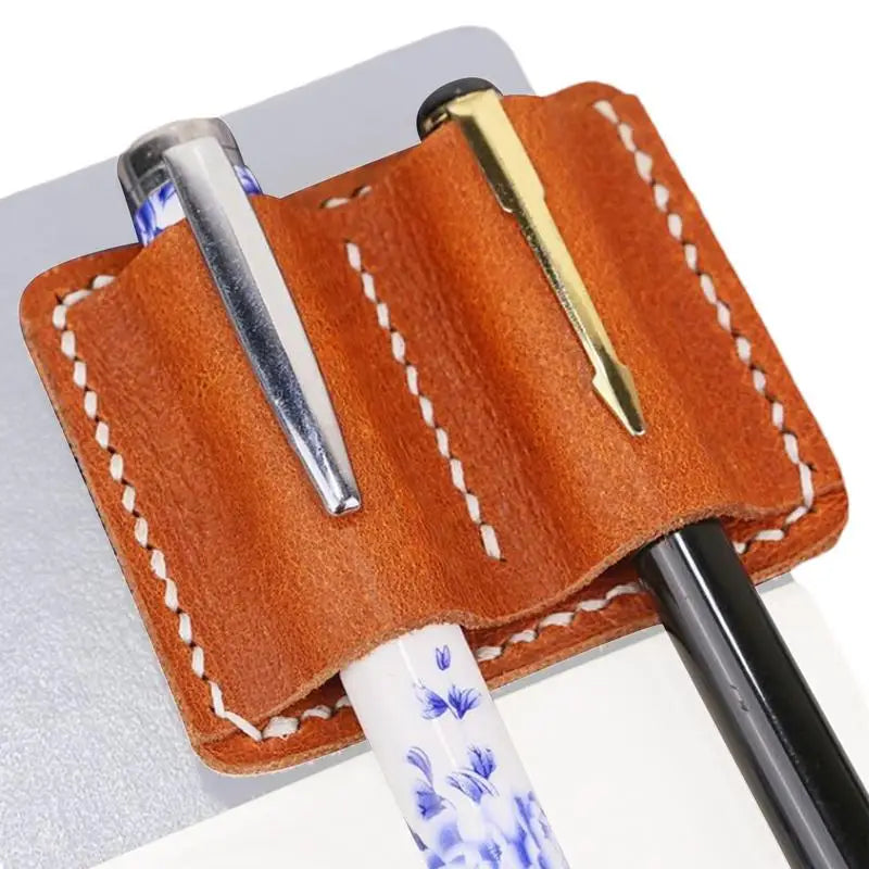 Leather Double Pen Clip