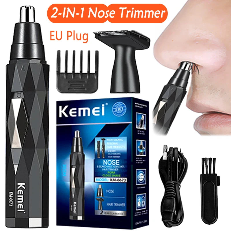 Kemei 2-in-1 Rechargeable Nose & Ear Trimmer