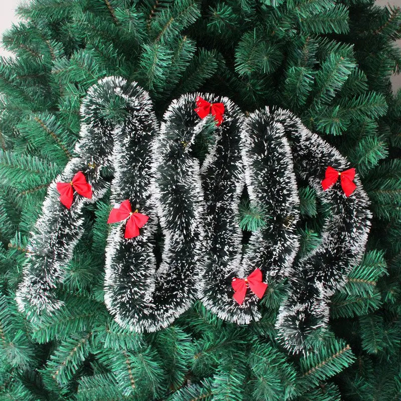 Christmas Ribbon Garland - Red Decoration for Bar Tops 2M