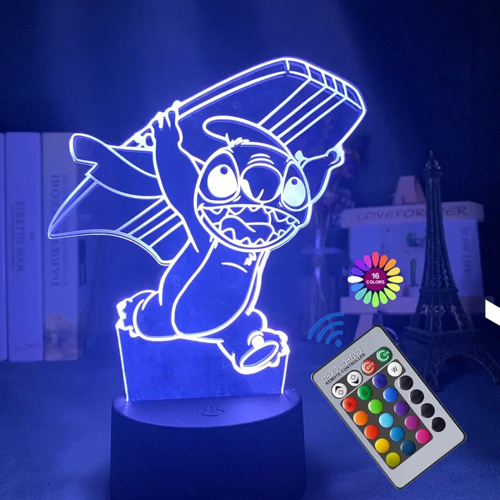 Stitch Glow 3D Illusion Lamp