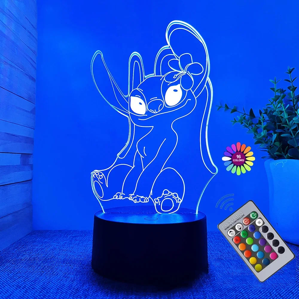 Stitch Glow 3D Illusion Lamp