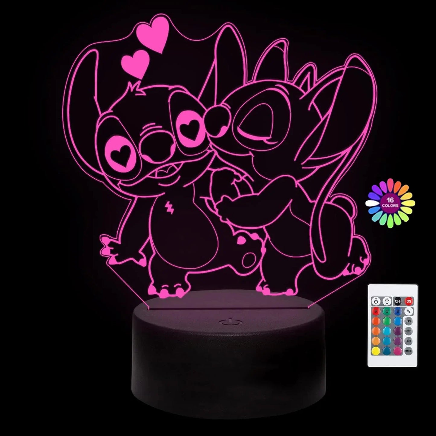 Stitch Glow 3D Illusion Lamp