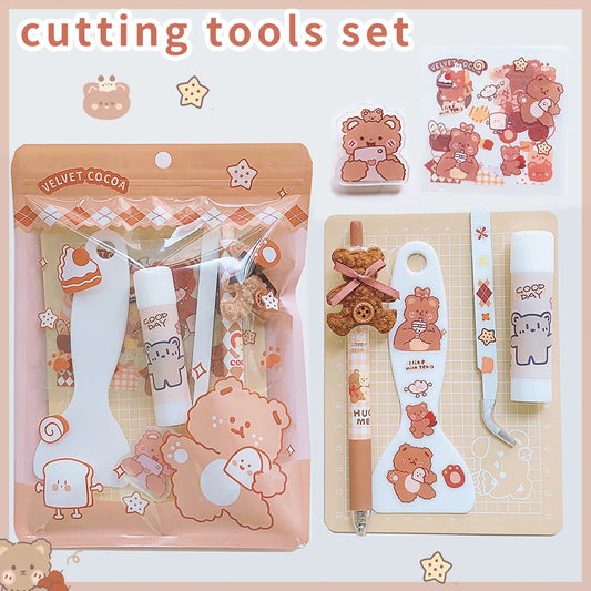 Crafting Tool Kit with Bear Design Knife