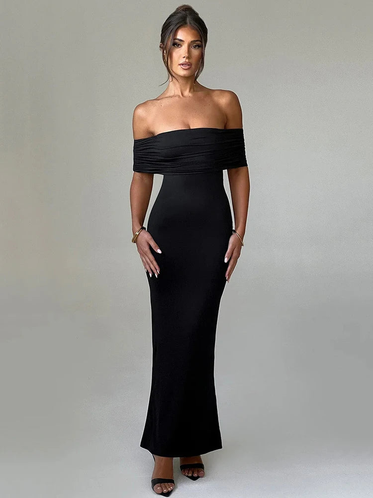 Mozision Sexy & Club Strapless Backless Ankle-Length Dress