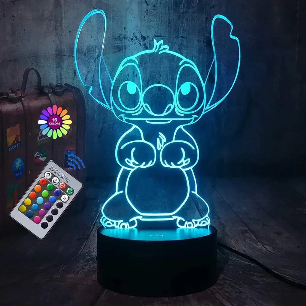 Stitch Glow 3D Illusion Lamp